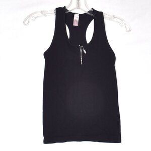 Vienna's Women's Racer Back Tank Top Black One Size Fits Most